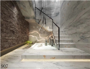 Brazil Calacatta White Quartzite Book Match