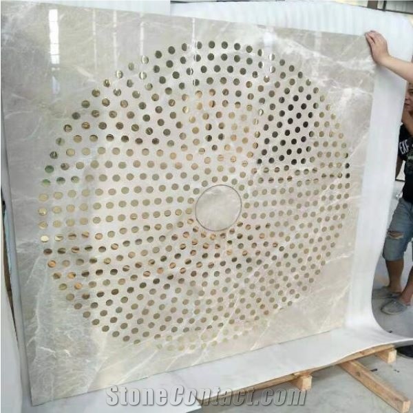 Burdur Grey Marble Flooring Medallions