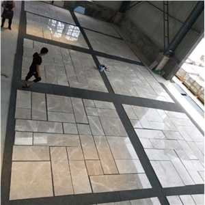 Burdur Grey Marble Flooring Medallions