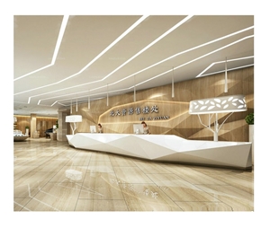 Business Building Diamond Reception Counter Desk