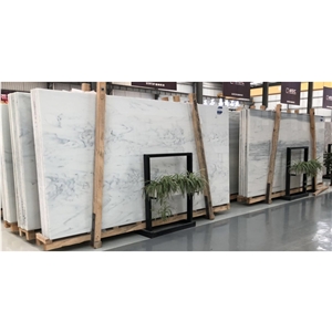 Calacatta White Nano Glass Slabs for Cuntertops