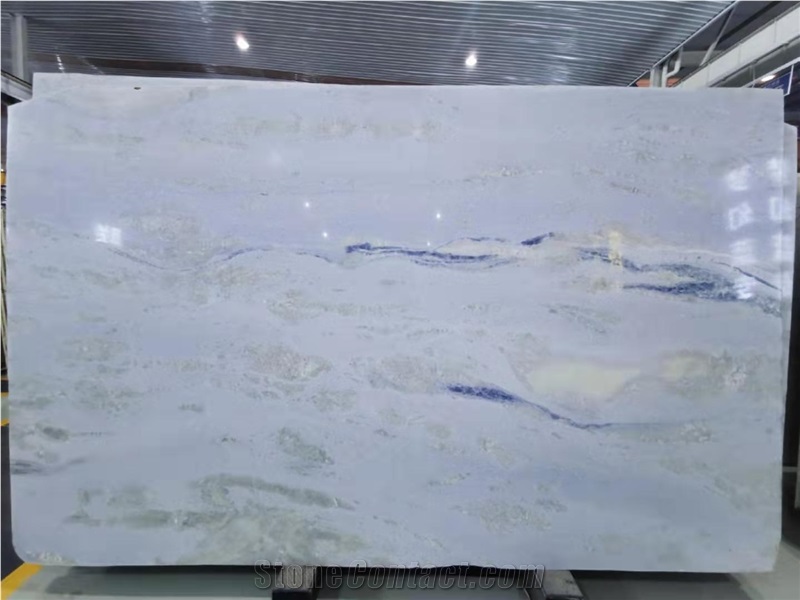 China Blue Sky White Clouds Marble Slabs Paving