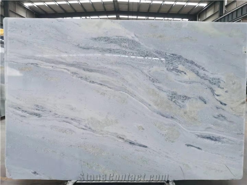 China Blue Sky White Clouds Marble Slabs Paving