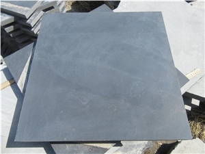 China Honed Black Limestone Blue Natural Stone Tile