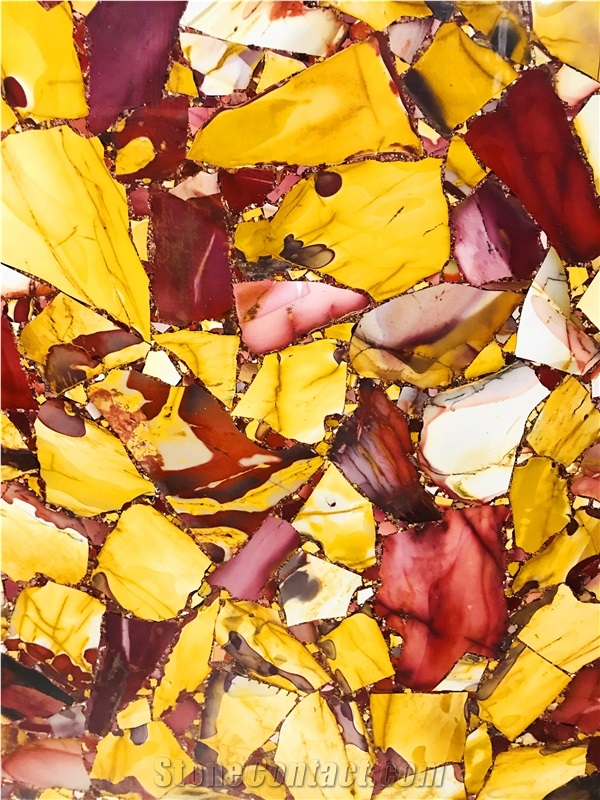 Colorful Agate Stone Semi Precious Slab Tiles