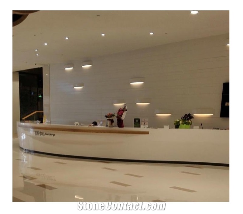 Curved Customer Service Counter Reception Desk