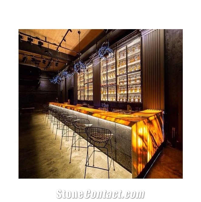 Custom Made Translucent Stone Bar