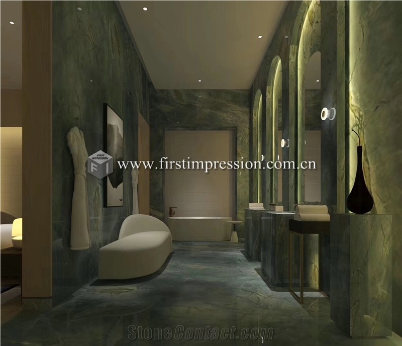 Dreaming Green Marble for Stairs