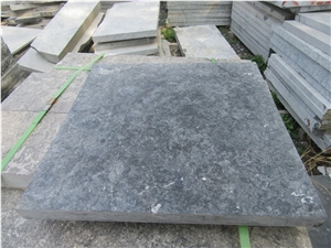 Flamed+Brushed Black Limestone Stone Paving Tiles