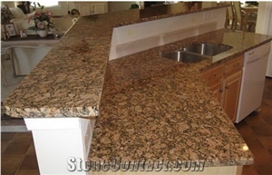 Giallo Fiorito Kitchen Countertop, Yellow Granite
