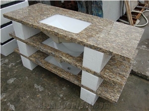 Giallo Santa Cecilia Yellow Granite Vanity Bath Top