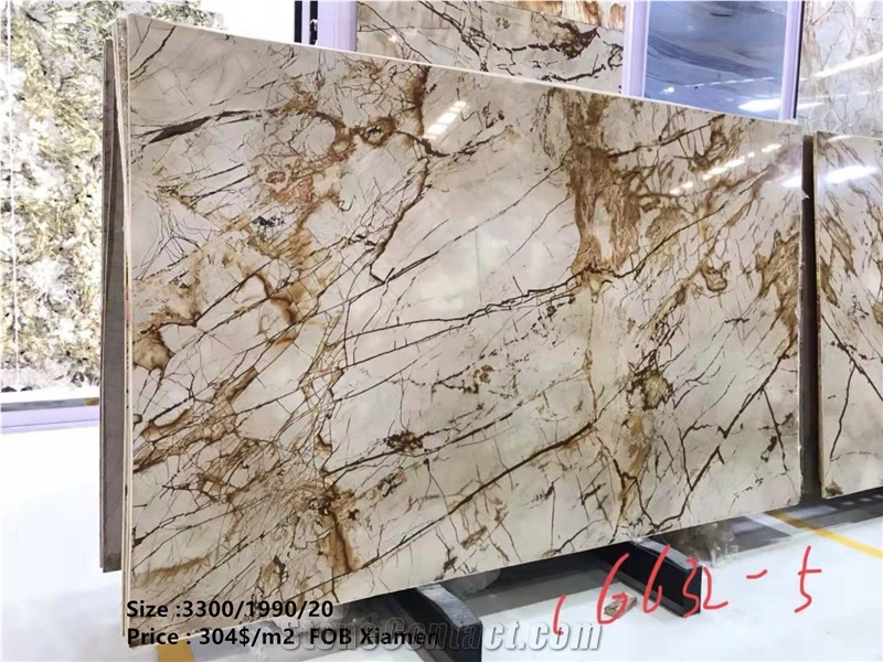 Golden Yellow Roma Quarzite Slabs Wall Panels Tile