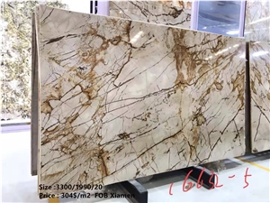 Golden Yellow Roma Quarzite Slabs Wall Panels Tile