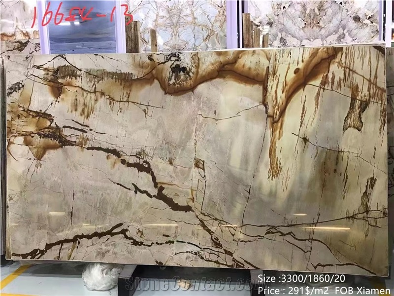 Golden Yellow Roma Quarzite Slabs Wall Panels Tile
