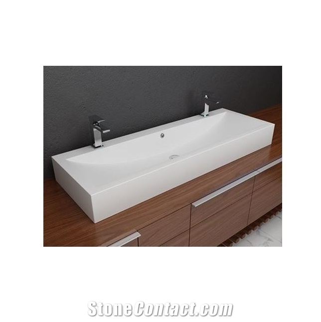 High Quality Solid Surface White Bathroom Sinks