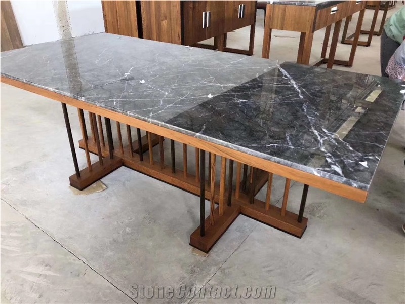 Italy Grey Net Vein Marble Slab Wall Floor Tiles