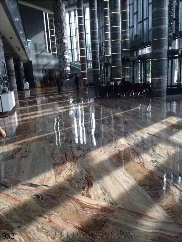 Italy Monica Red Marble Slab Tiles, Arabescato Orobico Marble