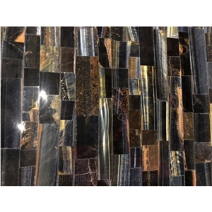 Luxurious Red Tiger Eye Semiprecious Stone Slabs