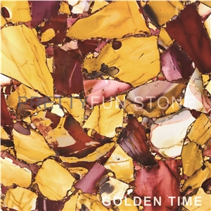 Luxury Colorful Agate Stone Golden Time Slab