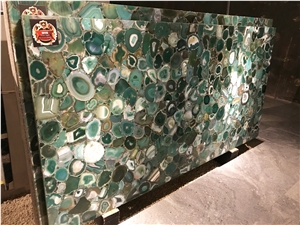 Luxury Green Agate Backlit Stone Slab
