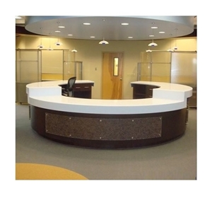 Luxury Office Front Counter Round Reception Desk