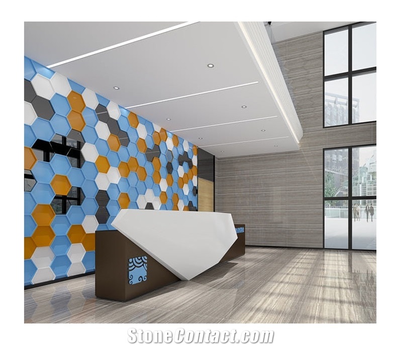 Modern Administration Building Reception Desk