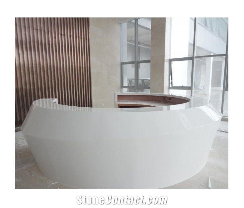 Modern Nail Salon Reception Counter Arc-Shape Desk