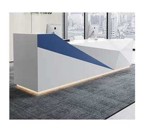 Modern Office Diamond Reception Desk Design