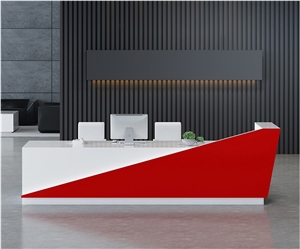 Modern Office Diamond Reception Desk Design