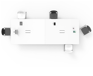 Modern Steel Leg Design Durable Meeting Desk