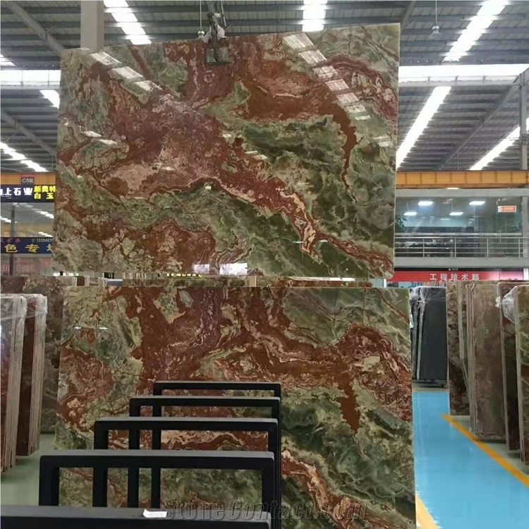 Natural Ancient Green Onyx Slab