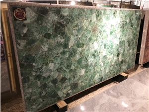 Natural Green Jade Verde Agate Stone Slab