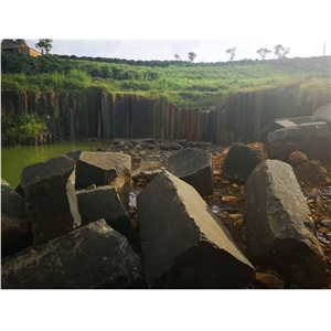 Natural Vietnam Black Granite Exotic Small Block