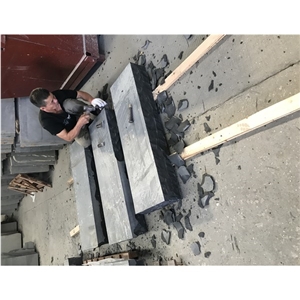 Natural Vietnam Black Granite Exotic Small Block