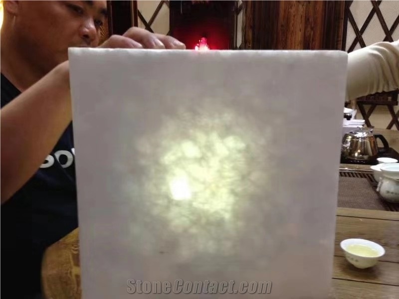 Popular Ice White Onyx, Translucent Onyx Slabs