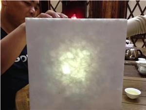 Popular Ice White Onyx, Translucent Onyx Slabs