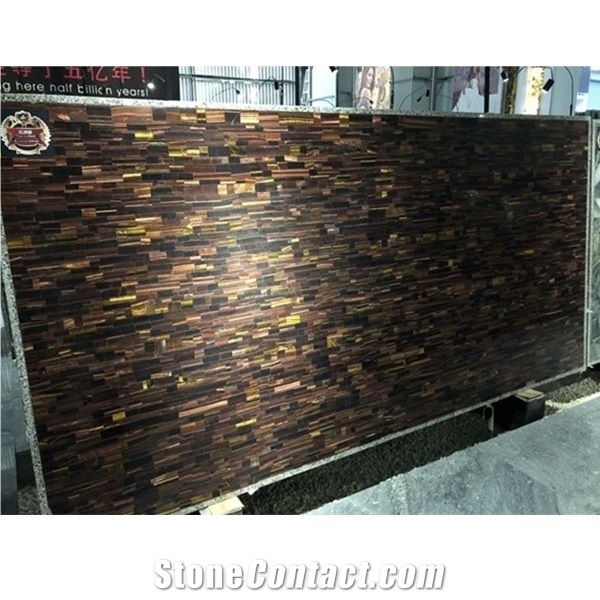 Red Tiger Eye Semiprecious Stone for Residential