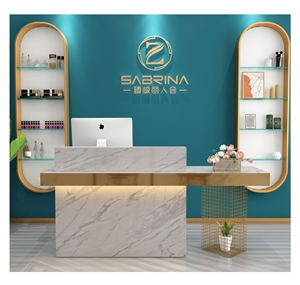 Small Europen Stylish Beauty Salon Reception Desk
