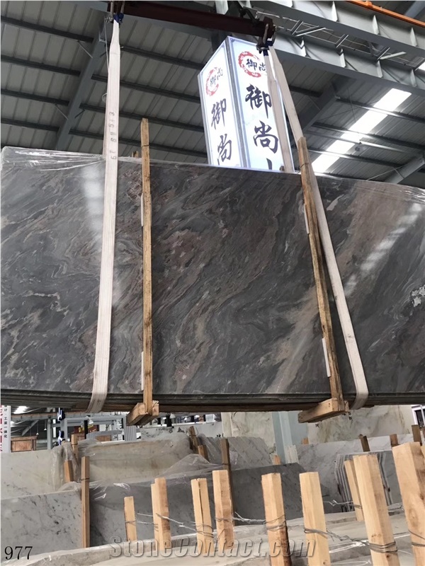 Turkey Black Storm Marble Slab Wall Floor Tiles