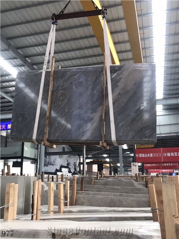 Turkey Black Storm Marble Slab Wall Floor Tiles