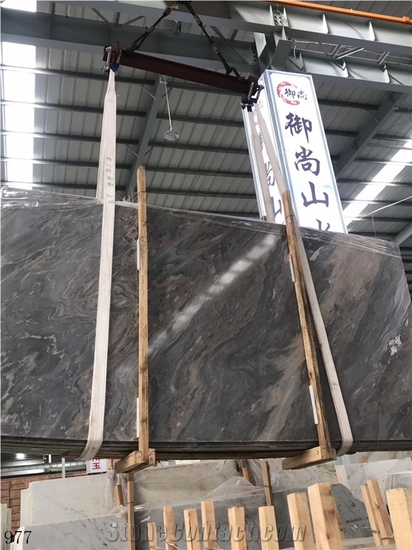 Turkey Black Storm Marble Slab Wall Floor Tiles