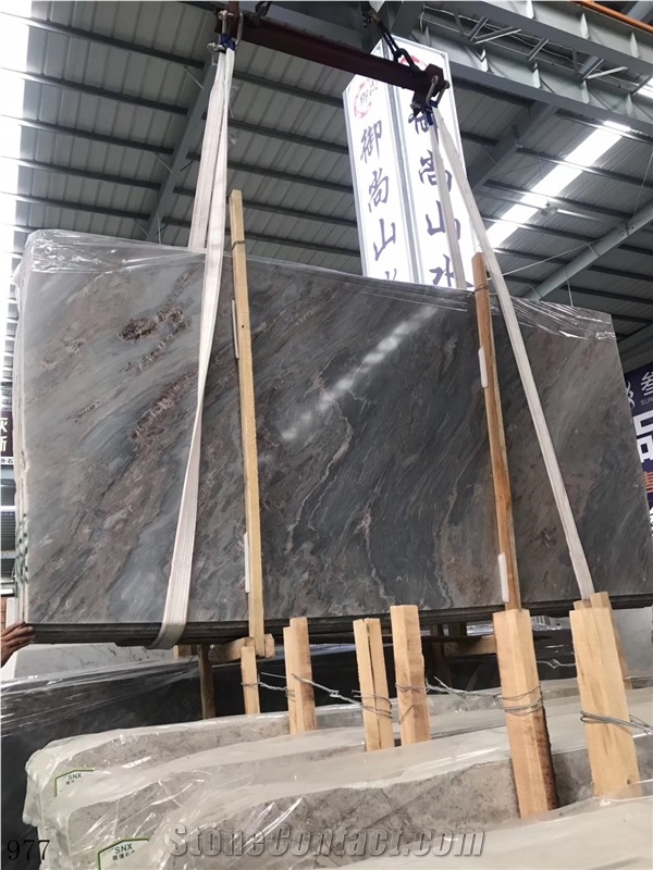 Turkey Black Storm Marble Slab Wall Floor Tiles