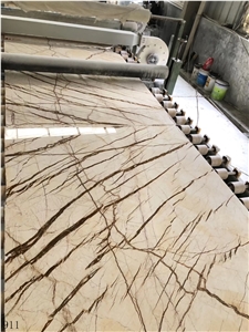 Turkey Dragon Gold Marble Slab Tiles Book Match