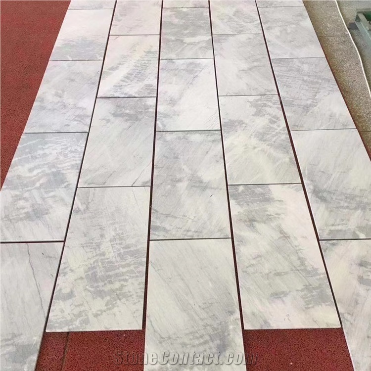 Van Gogh Light Grey Marble Kitchen Design