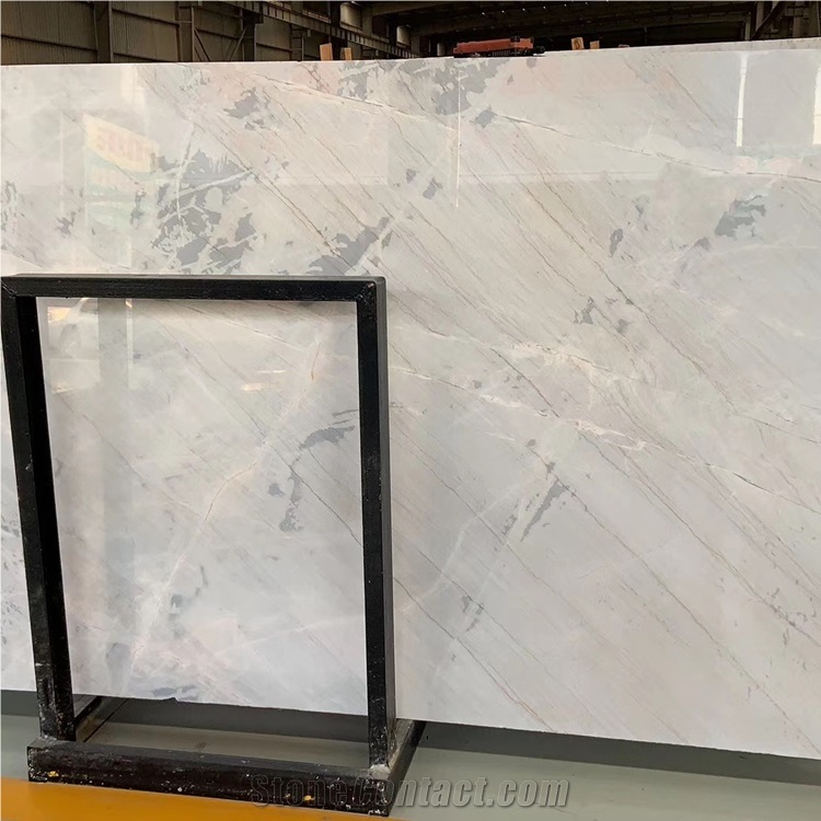 Van Gogh Light Grey Marble Kitchen Design