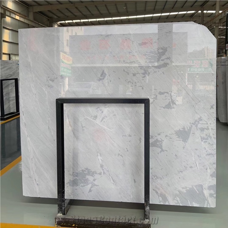 Van Gogh Light Grey Marble Kitchen Design