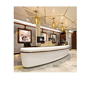 White Hotel Furniture Stone Reception Desk