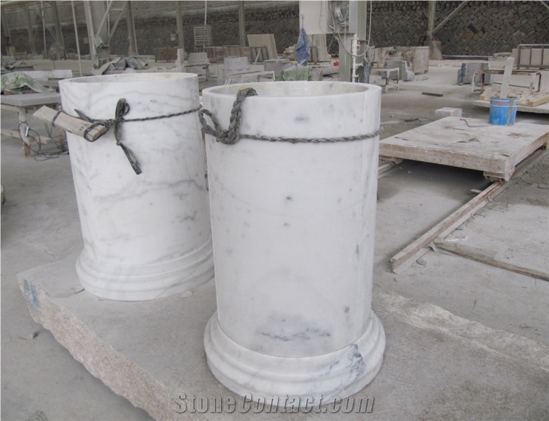 White Marble Column Pillars Panels