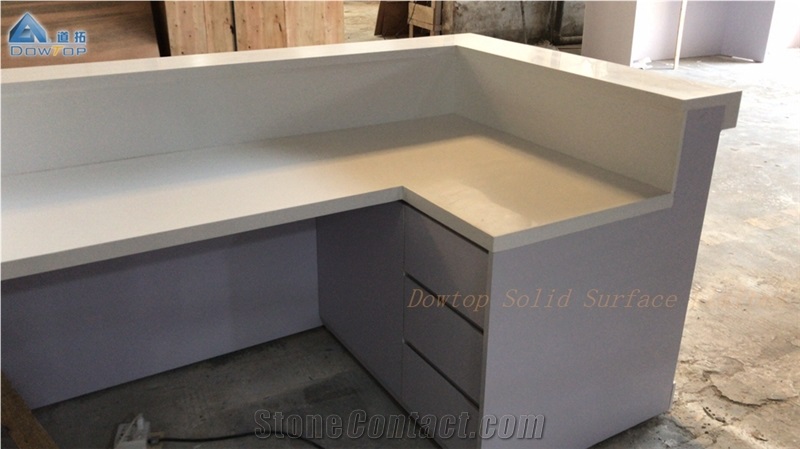 White Modern Solid Surface Bar Counter Design