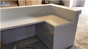 White Modern Solid Surface Bar Counter Design